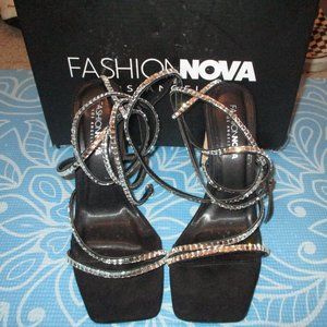 fashion nova strapped heels